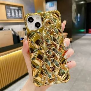 Luxurious Gold Chain Design iPhone 16 Pro Case